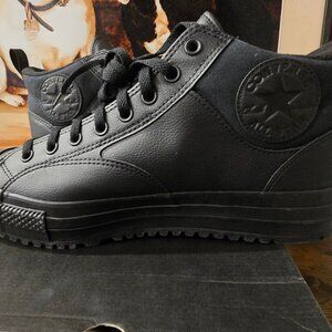 Converse Malden Street Boot Mid Triple Black Mens Shoe Sneaker SIZE 12 NEW